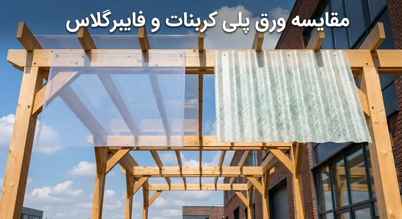 مقایسه پلی کربنات و فایبرگلاس | کدام برای سقف سوله و نورگیر بهتر است؟