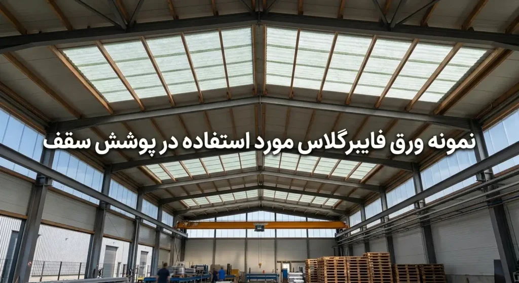 نمونه ورق فایبرگلاس مورد استفاده در پوشش سقف
