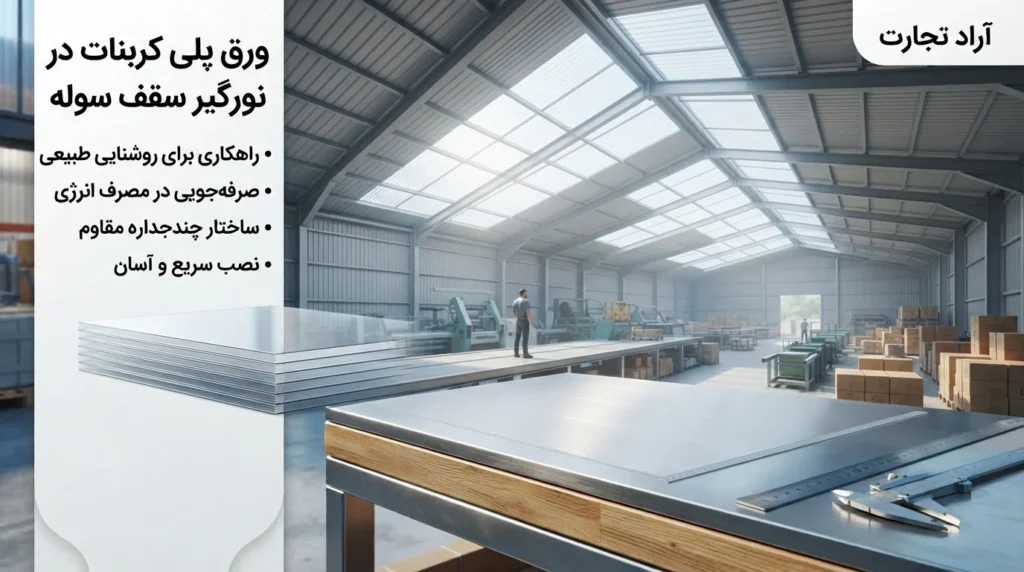 ضخامت مناسب ورق پلی کربنات برای نورگیر سوله